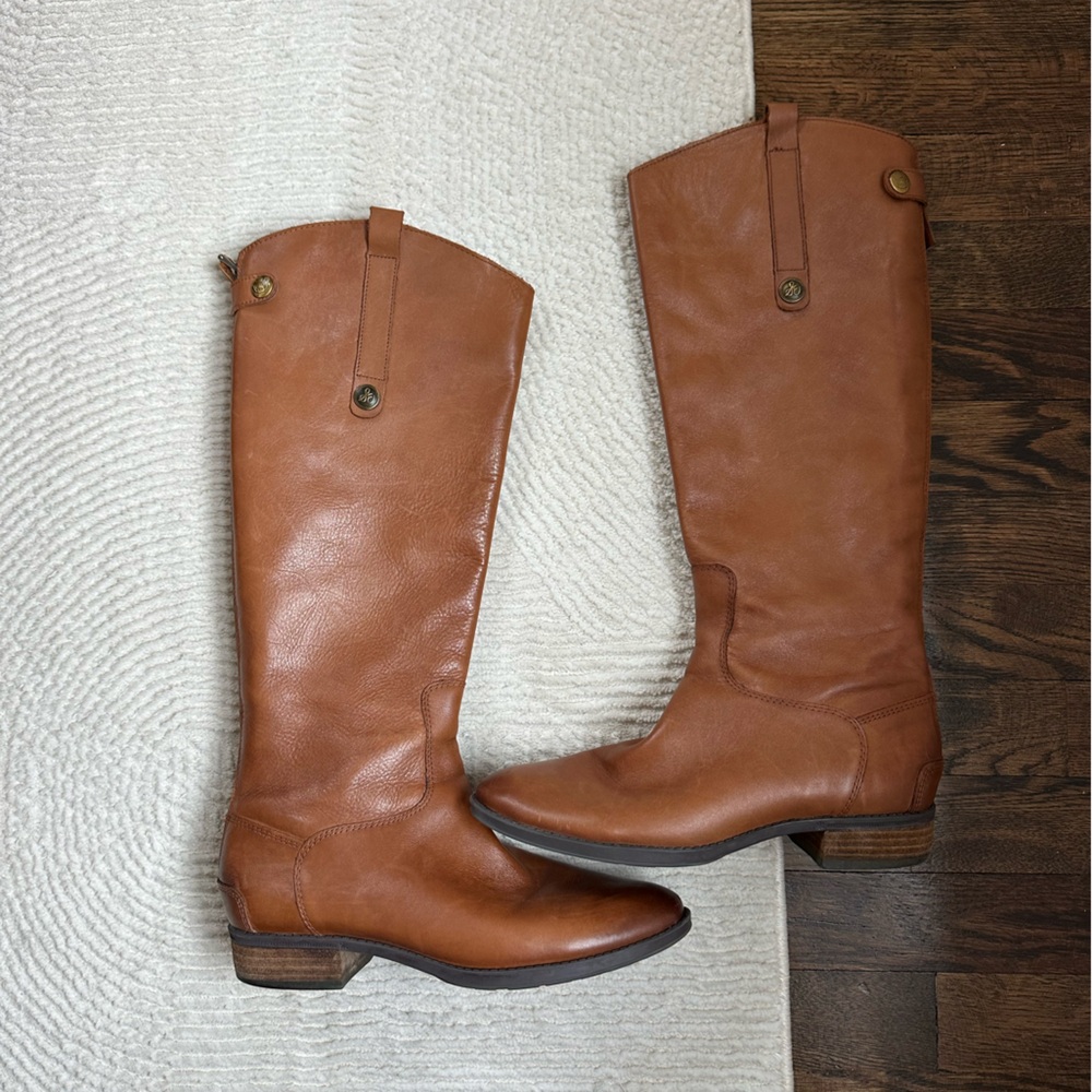 Sam Edelman Tall Leather Over-the-Knee Boots in Cognac Brown
